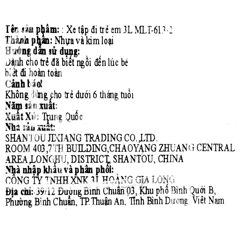 Xe tập đi 3L MLT-613-2 (từ 6 tháng) 13