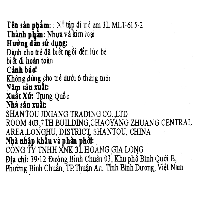 Xe tập đi 3L MLT-613-2 (từ 6 tháng) 26