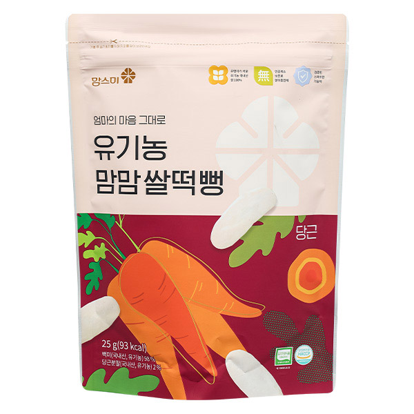 Bánh gạo ăn dặm MOMSMI vị cà rốt gói 25g (từ 6 tháng)