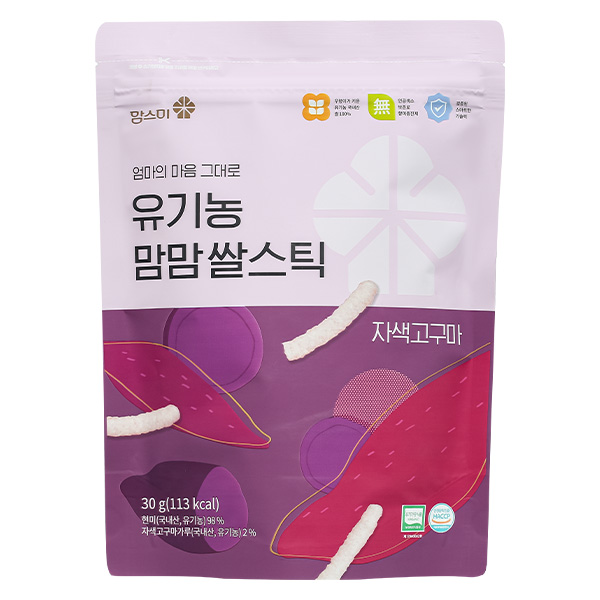 Bánh gạo lứt ăn dặm MOMSMI vị khoai lang tím gói 30g (từ 6 tháng)