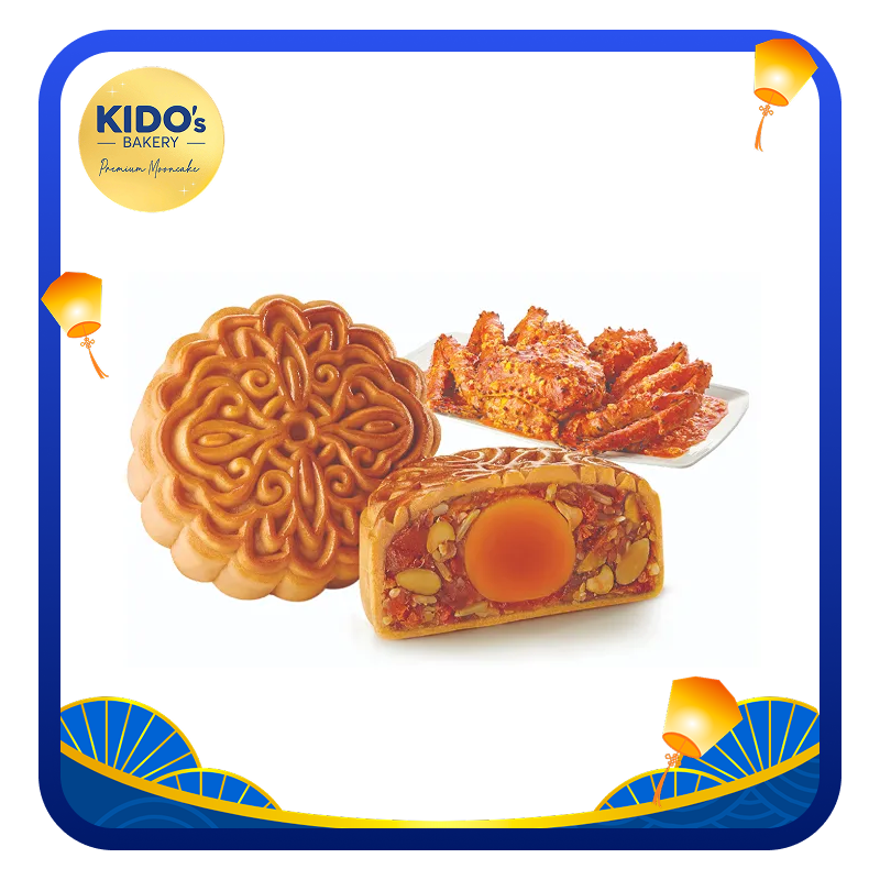 Bánh trung thu Kido's Bakery cua hoàng đế xốt Singapore 1 trứng 150g - AVAKids.com