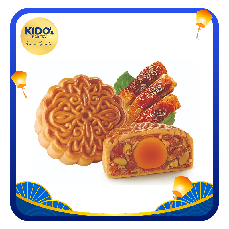 Bánh trung thu Kido's Bakery gà quay xốt Hồng Kong 1 trứng 150g - AVAKids.com