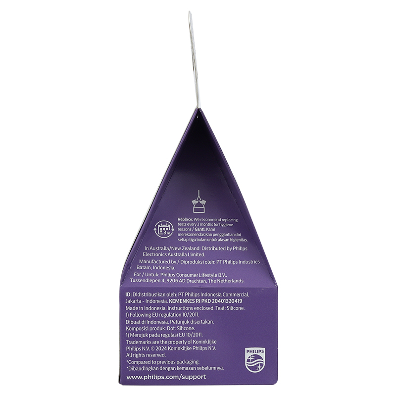 Bộ 2 núm ti Philips Avent SCY962/02 cổ rộng size 2 (0 - 1 tháng) - Giao bao bì ngẫu nhiên 5