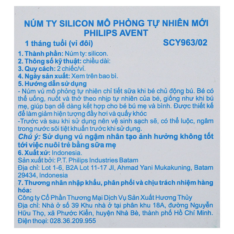 Bộ 2 núm ti Philips Avent SCY962/02 cổ rộng size 2 (0 - 1 tháng) - Giao bao bì ngẫu nhiên 22