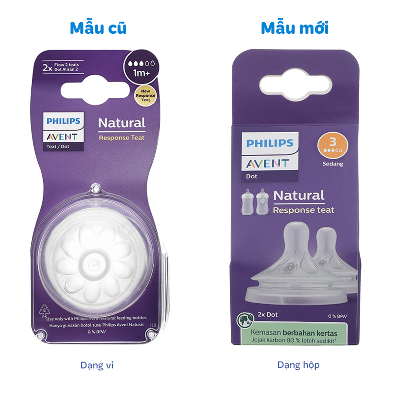 Bộ 2 núm ti Philips Avent SCY962/02 cổ rộng size 2 (0 - 1 tháng) - Giao bao bì ngẫu nhiên 13