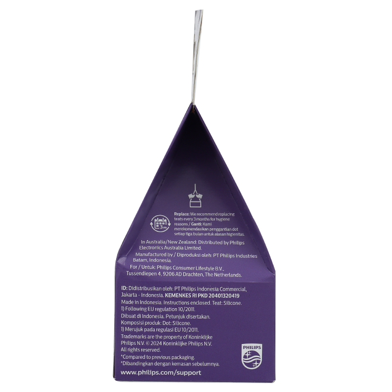Bộ 2 núm ti Philips Avent SCY962/02 cổ rộng size 2 (0 - 1 tháng) - Giao bao bì ngẫu nhiên 16