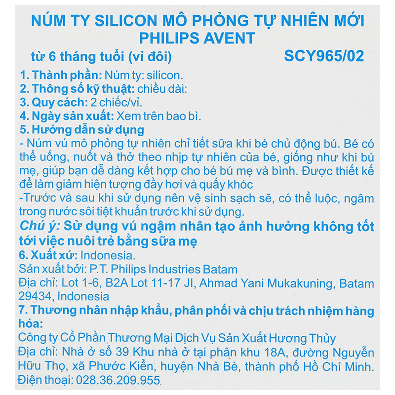 Bộ 2 núm ti Philips Avent SCY962/02 cổ rộng size 2 (0 - 1 tháng) - Giao bao bì ngẫu nhiên 33