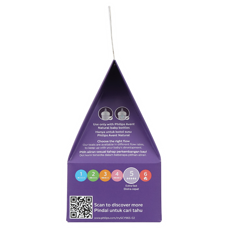 Bộ 2 núm ti Philips Avent SCY962/02 cổ rộng size 2 (0 - 1 tháng) - Giao bao bì ngẫu nhiên 27