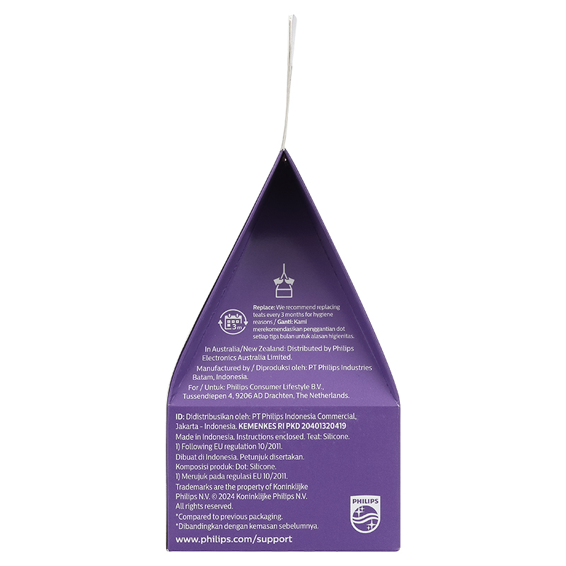 Bộ 2 núm ti Philips Avent SCY962/02 cổ rộng size 2 (0 - 1 tháng) - Giao bao bì ngẫu nhiên 28