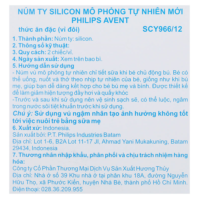 Bộ 2 núm ti Philips Avent SCY962/02 cổ rộng size 2 (0 - 1 tháng) - Giao bao bì ngẫu nhiên 55