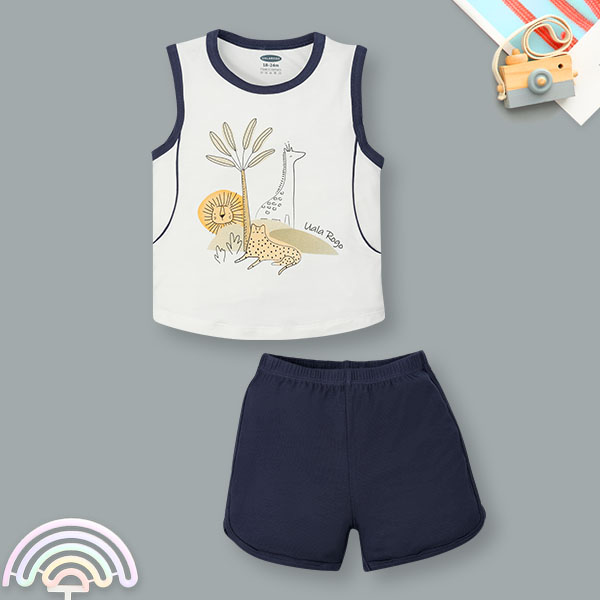 Bộ bé trai Ualarogo bamboo đen