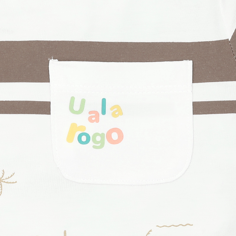Bộ tay ngắn bé trai Ualarogo UR2191 màu nâu 7