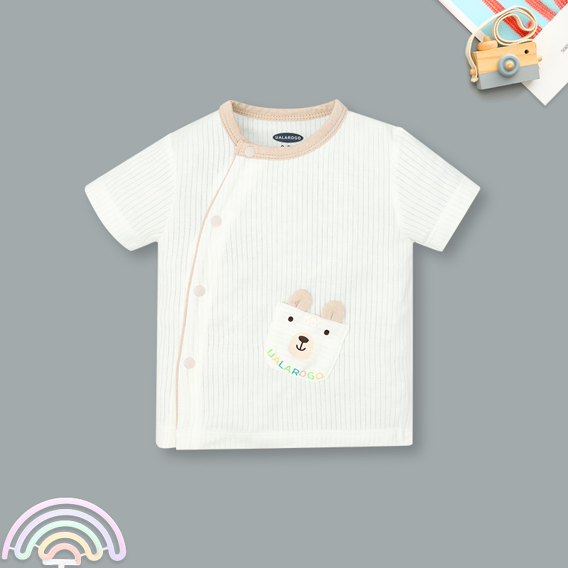 Bộ tay ngắn cài chéo in hình thú Ualarogo UR2188 màu xanh lá 30