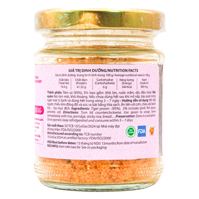 Chà bông tôm Lê Gia hũ 45g (từ 6 tháng) - Giao bao bì ngẫu nhiên 3