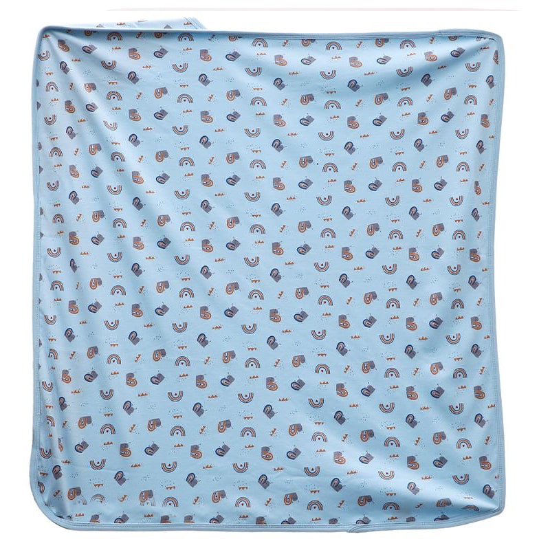 Khăn quấn cotton Lullaby NH680P 80x80 cm - Xanh cầu vồng 2