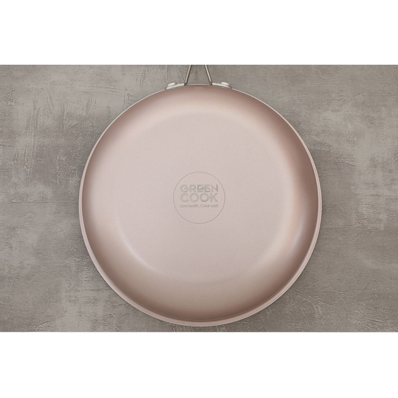 Chảo inox nguyên khối đáy từ 24 cm Green Cook GCP245-24IH 8