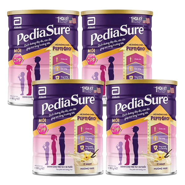 Combo 4 hộp sữa bột Abbott PediaSure BA