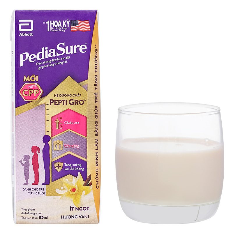 Combo 5 thùng 48 hộp sữa pha sẵn Abbott PediaSure hương vani 180 ml (1 - 10 tuổi) - Giao bao bì ngẫu nhiên 14