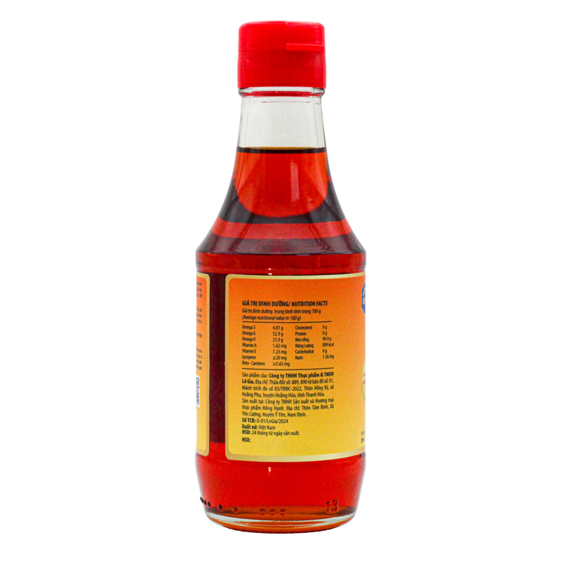 Dầu gấc Lê Gia ăn dặm cho bé chai 200 ml (từ 6 tháng) 2