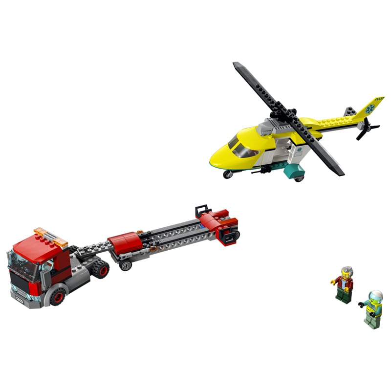 Đồ chơi lắp ráp xe vận chuyển trực thăng cứu hộ Lego City 60343 (215 chi tiết) 3
