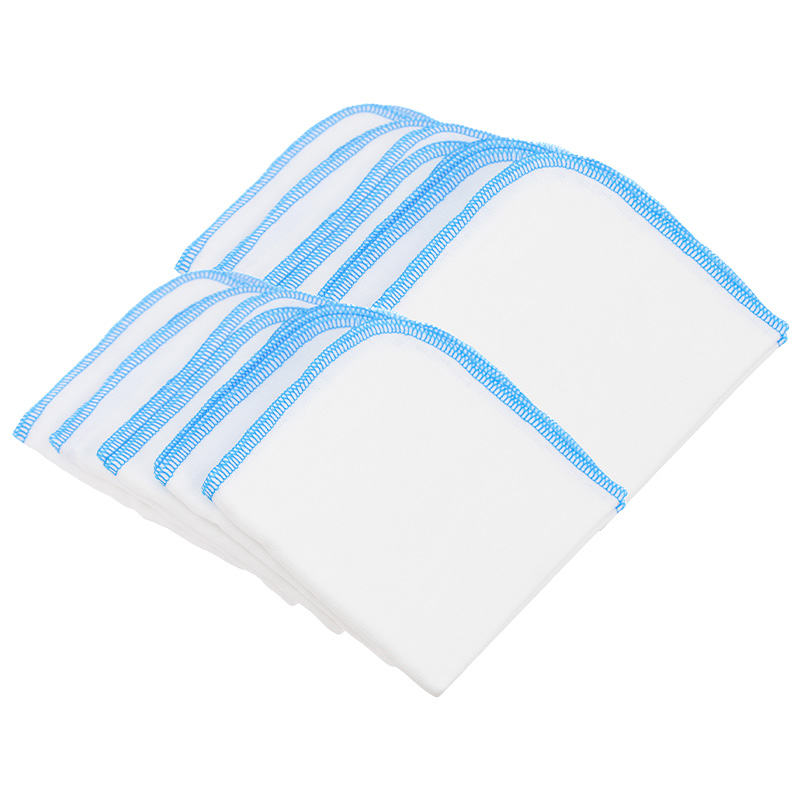 Set 10 cái khăn sữa cotton SHINE KS-16 4 lớp 25x28 cm - Màu trắng 4