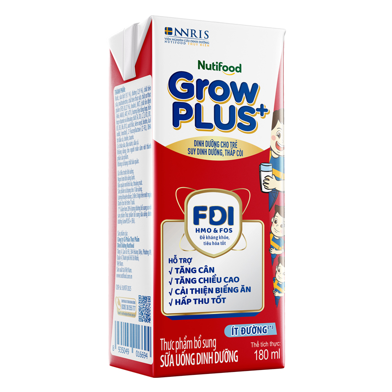 Thùng 48 hộp sữa pha sẵn Nutifood GrowPLUS+ đỏ ít đường hương vani 180 ml cho trẻ suy dinh dưỡng, thấp còi (từ 1 tuổi) - Giao bao bì ngẫu nhiên 15