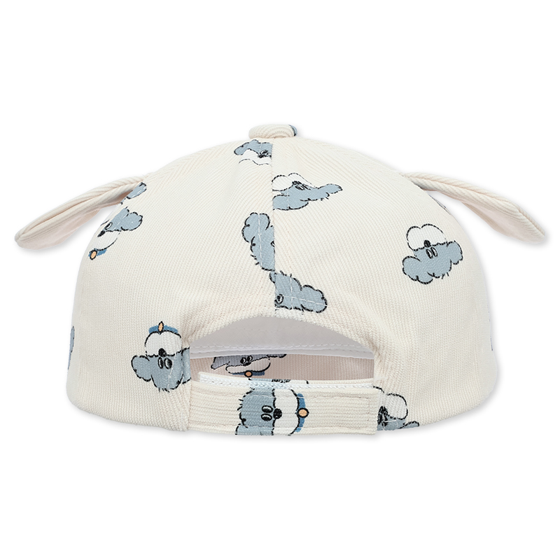 Nón kết cho bé TOP KIDS thêu chó con màu nâu be 11