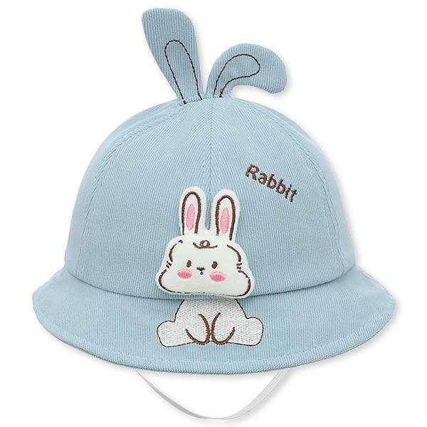 Nón vành TOP KIDS thêu thỏ con màu xanh