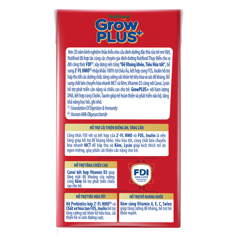 Thùng 48 hộp sữa pha sẵn Nutifood GrowPLUS+ đỏ ít đường hương vani 110 ml cho trẻ suy dinh dưỡng, thấp còi (từ 1 tuổi) - Giao bao bì ngẫu nhiên 17