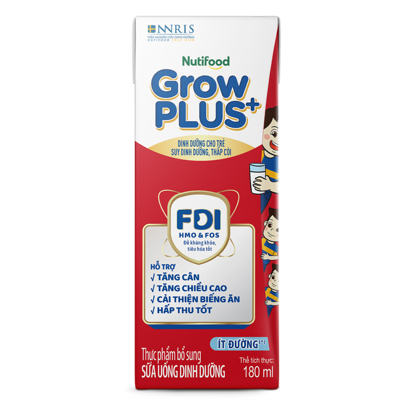 Thùng 48 hộp sữa pha sẵn Nutifood GrowPLUS+ đỏ ít đường hương vani 180 ml cho trẻ suy dinh dưỡng, thấp còi (từ 1 tuổi) - Giao bao bì ngẫu nhiên 7