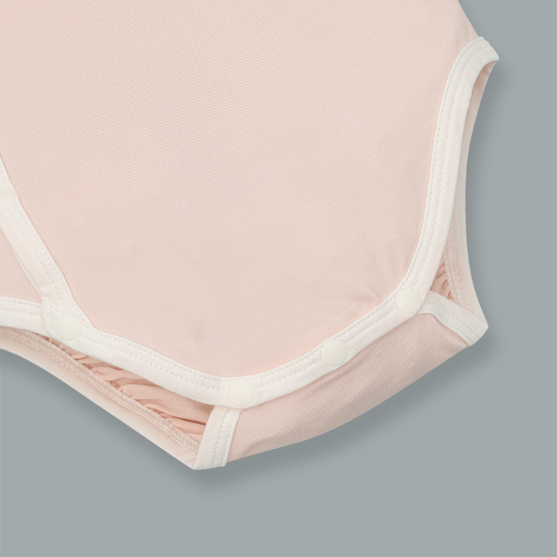 Set 2 bodysuit cài chéo La Pomme bé mimi của mẹ màu trắng - hồng 10