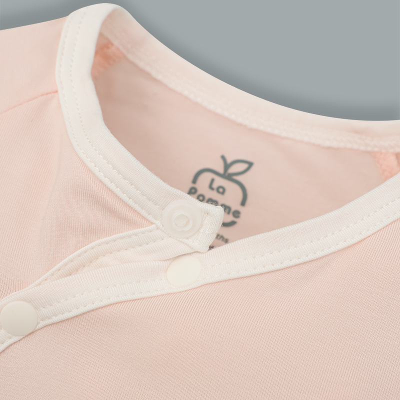 Set 2 bodysuit cài chéo La Pomme bé mimi của mẹ màu trắng - hồng 11
