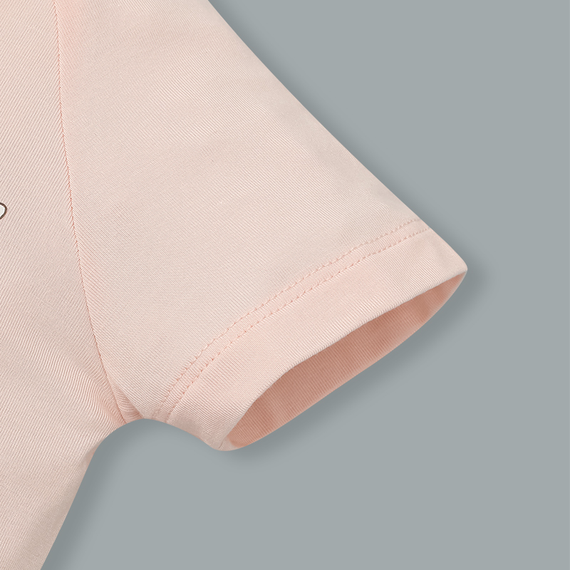 Set 2 bodysuit cài chéo La Pomme bé mimi của mẹ màu trắng - hồng 9