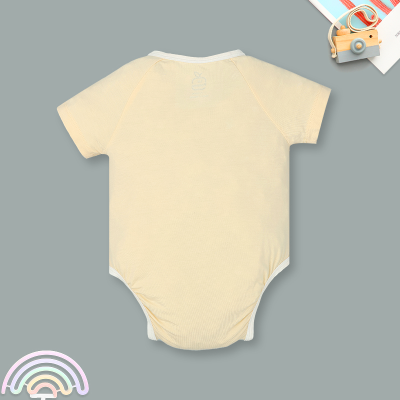 Set 2 bodysuit cài chéo La Pomme bé mimi của mẹ màu trắng - hồng 21