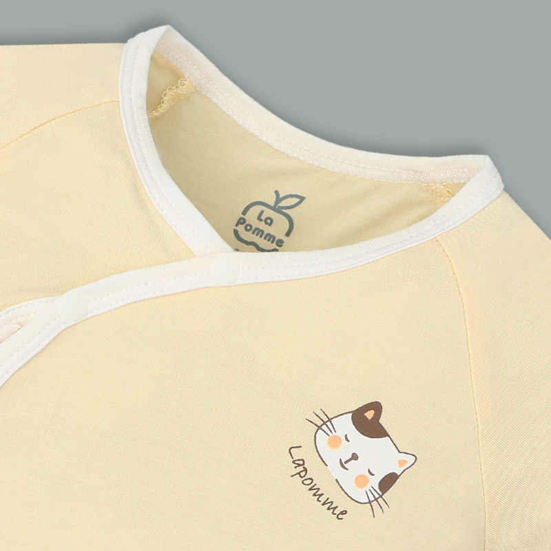 Set 2 bodysuit cài chéo La Pomme bé mimi của mẹ màu trắng - hồng 22