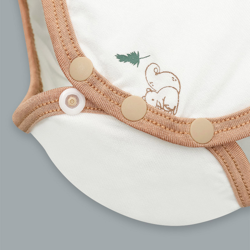 Set 2 bodysuit La Pomme săn tìm hạt dẻ màu trắng 10