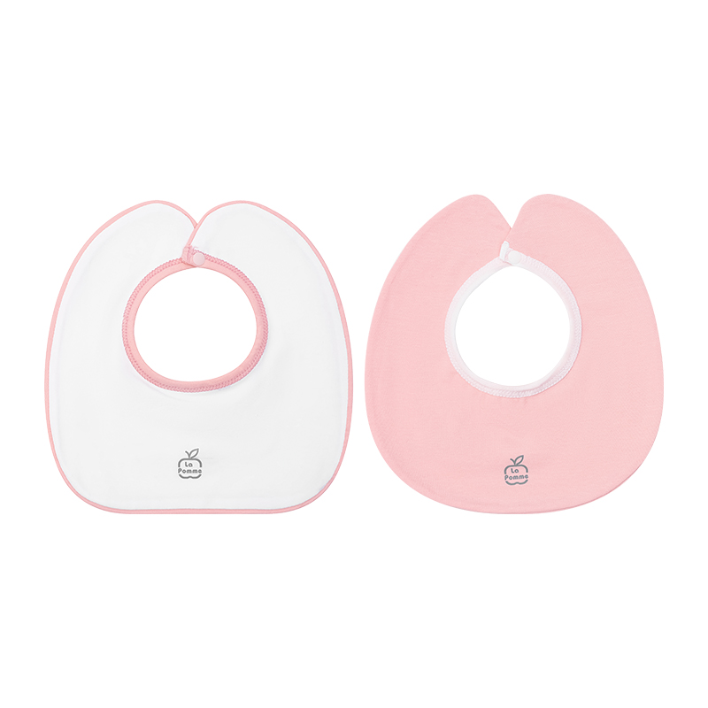 Set 2 yếm ăn cho bé sợi tre La Pomme động vật đáng yêu - Màu hồng (0 - 3 tháng) 4