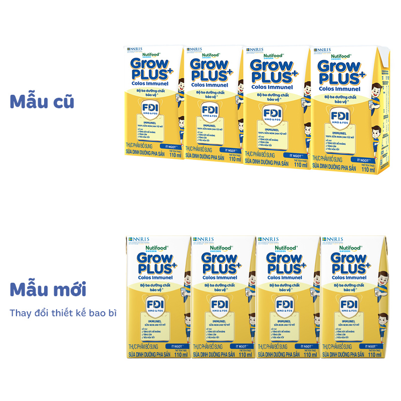 Thùng 24 hộp sữa non pha sẵn Nutifood GrowPLUS+ Colos Immunel hương vani 110 ml (từ 1 tuổi) - Giao bao bì ngẫu nhiên 15