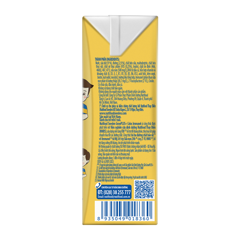 Thùng 24 hộp sữa non pha sẵn Nutifood GrowPLUS+ Colos Immunel hương vani 110 ml (từ 1 tuổi) - Giao bao bì ngẫu nhiên 20