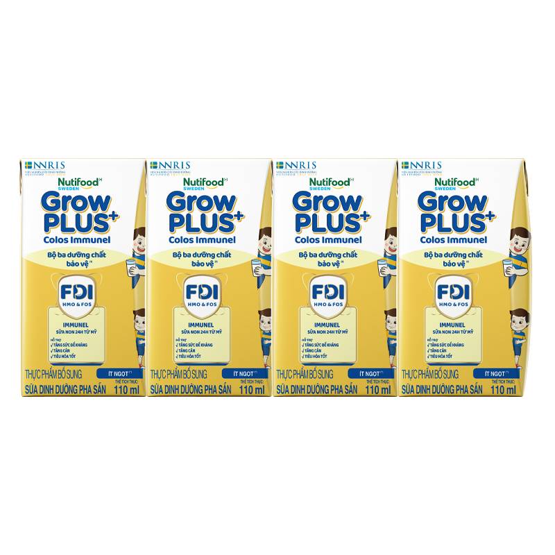 Thùng 24 hộp sữa non pha sẵn Nutifood GrowPLUS+ Colos Immunel hương vani 110 ml (từ 1 tuổi) - Giao bao bì ngẫu nhiên 6