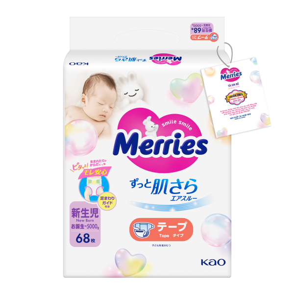 Tã dán Merries size NB