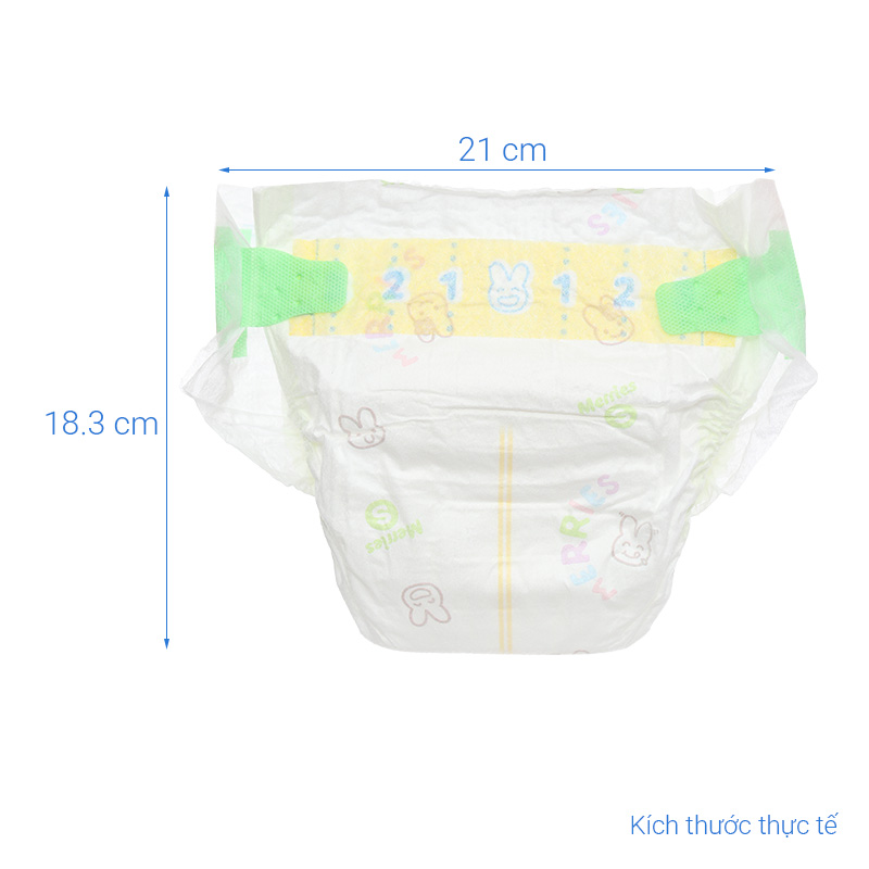Tã dán Merries size S 62 miếng (4 - 8 kg) - Giao bao bì ngẫu nhiên 10