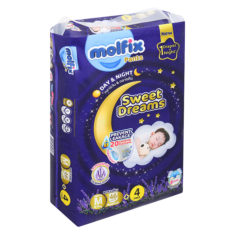 Tã quần Molfix Sweet Dreams size L 40 + 4/+2 miếng (9 - 14 kg) - Giao bao bì cộng miếng ngẫu nhiên 46