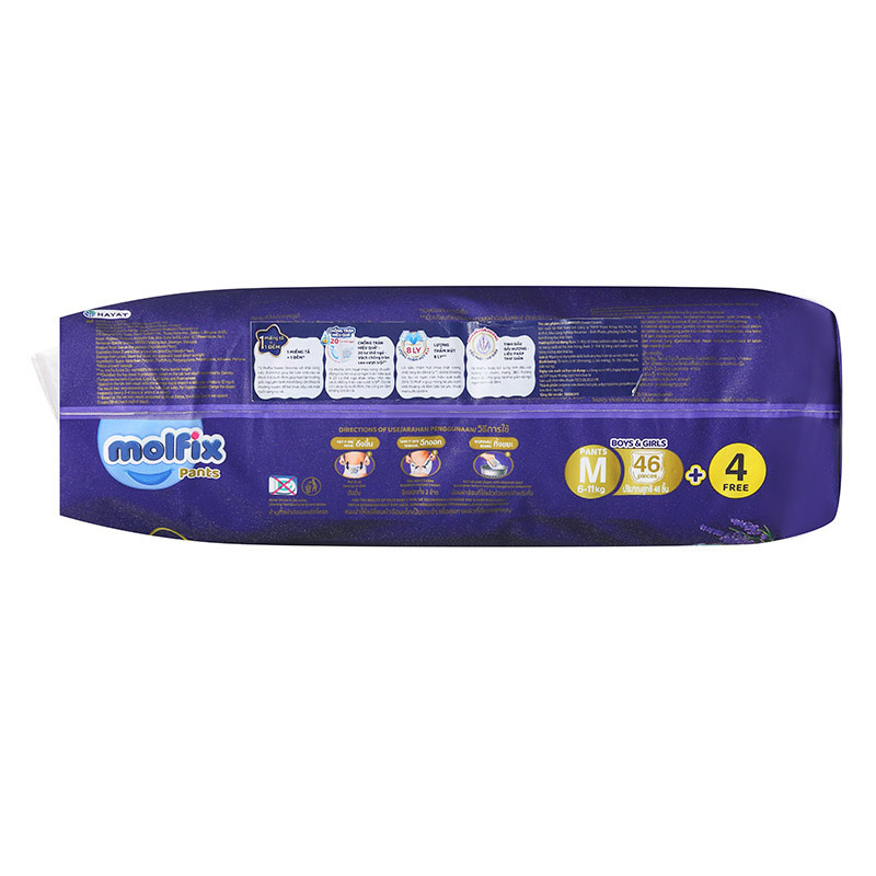 Tã quần Molfix Sweet Dreams size L 40 + 4/+2 miếng (9 - 14 kg) - Giao bao bì cộng miếng ngẫu nhiên 48