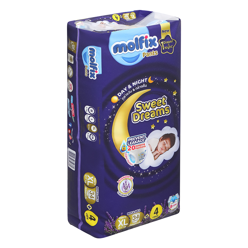 Tã quần Molfix Sweet Dreams size L 40 + 4/+2 miếng (9 - 14 kg) - Giao bao bì cộng miếng ngẫu nhiên 32