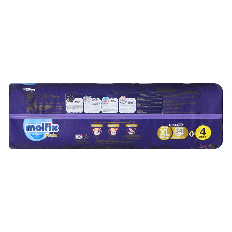 Tã quần Molfix Sweet Dreams size L 40 + 4/+2 miếng (9 - 14 kg) - Giao bao bì cộng miếng ngẫu nhiên 34