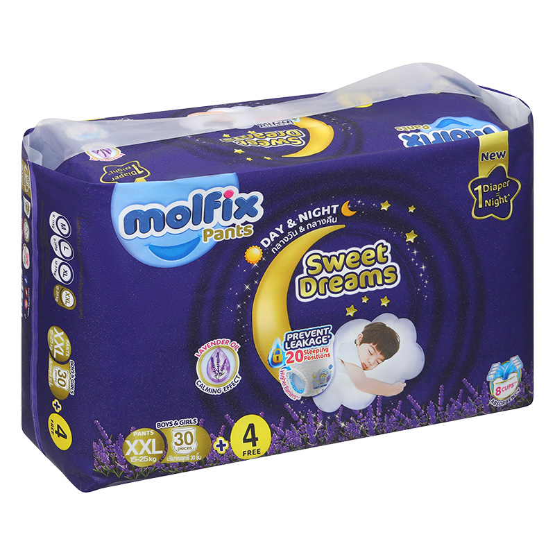 Tã quần Molfix Sweet Dreams size L 40 + 4/+2 miếng (9 - 14 kg) - Giao bao bì cộng miếng ngẫu nhiên 18