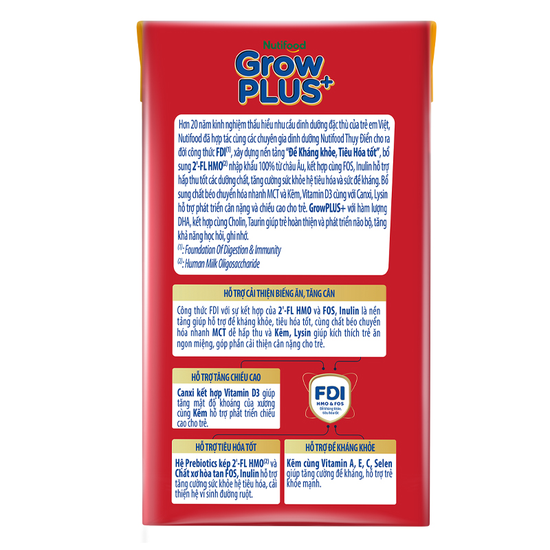 Lốc 4 hộp sữa pha sẵn Nutifood GrowPLUS+ đỏ hương vani 110 ml cho trẻ suy dinh dưỡng, thấp còi (từ 1 tuổi) - Giao bao bì ngẫu nhiên 17