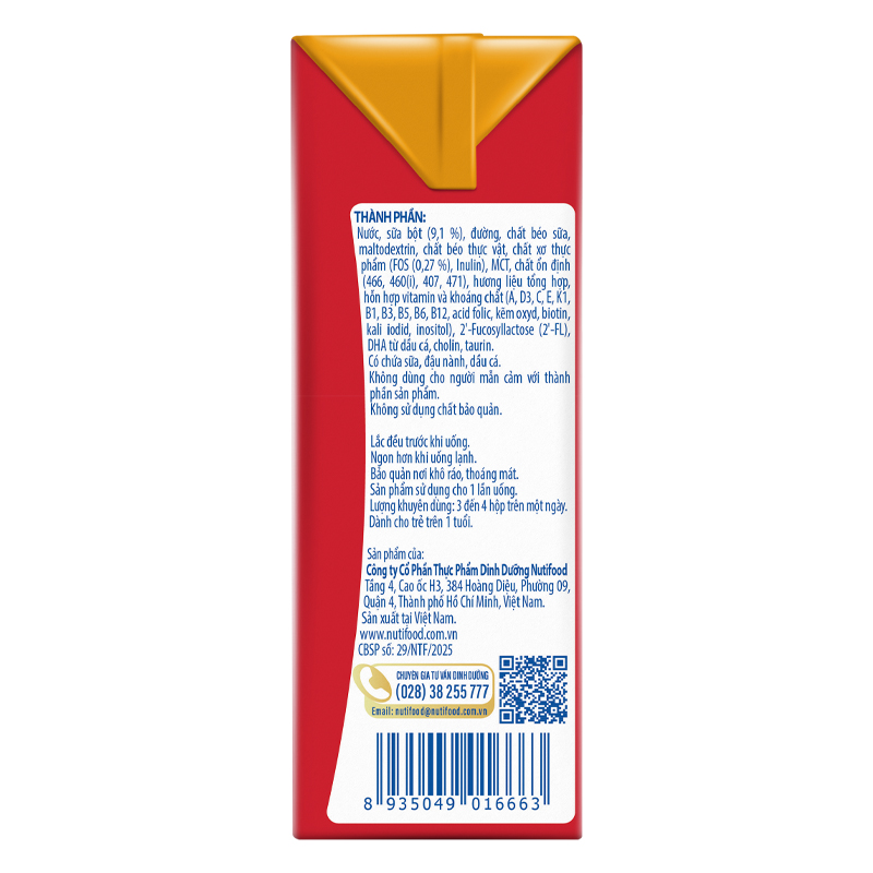 Lốc 4 hộp sữa pha sẵn Nutifood GrowPLUS+ đỏ hương vani 110 ml cho trẻ suy dinh dưỡng, thấp còi (từ 1 tuổi) - Giao bao bì ngẫu nhiên 18