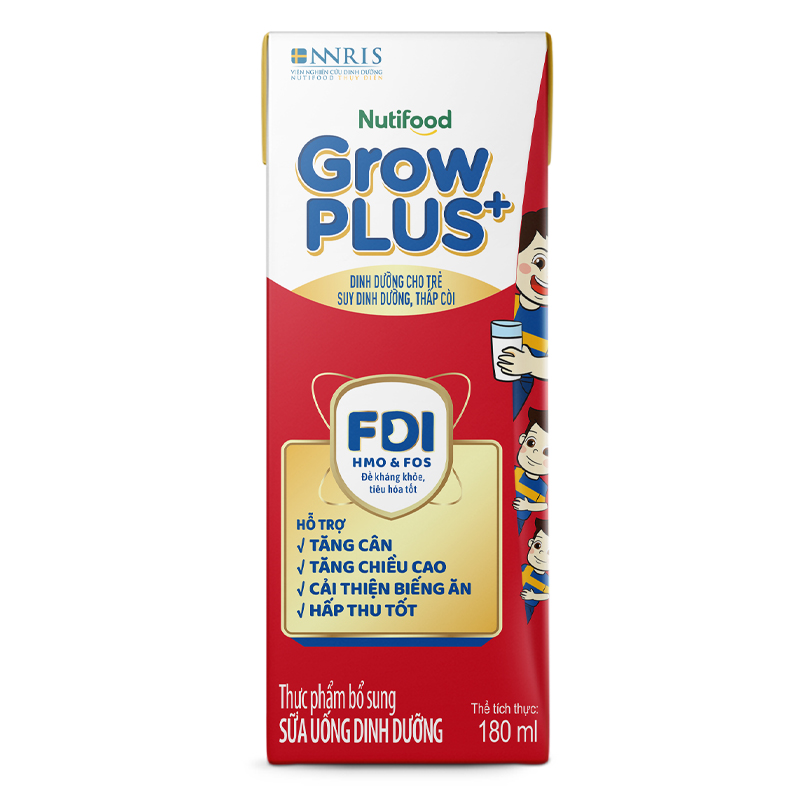 Thùng 48 hộp sữa pha sẵn Nutifood GrowPLUS+ đỏ hương vani 180 ml cho trẻ suy dinh dưỡng, thấp còi (từ 1 tuổi) - Giao bao bì ngẫu nhiên 7